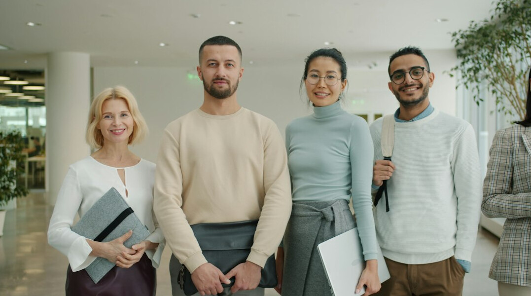 diverse employees in wellness program