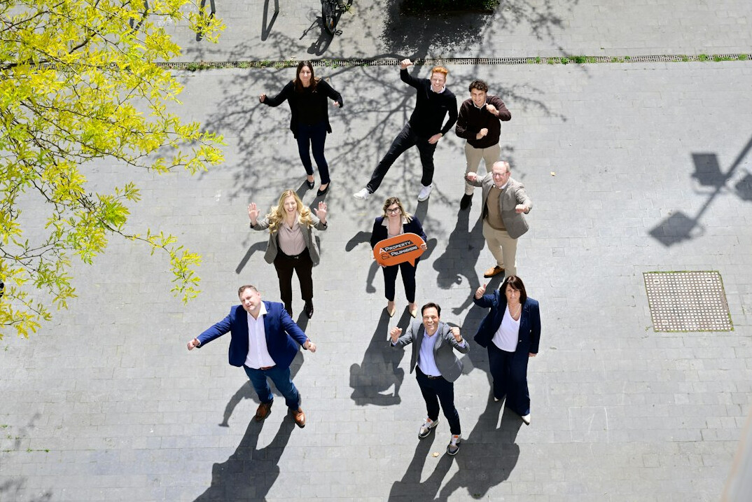 happy corporate team