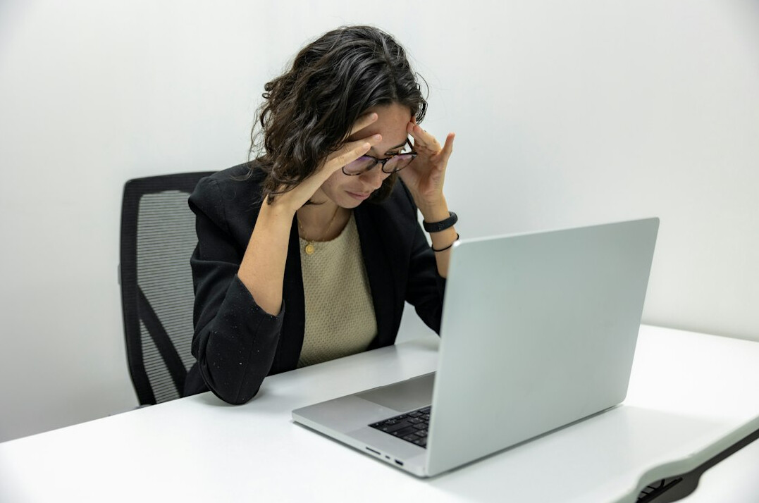 stressed office worker