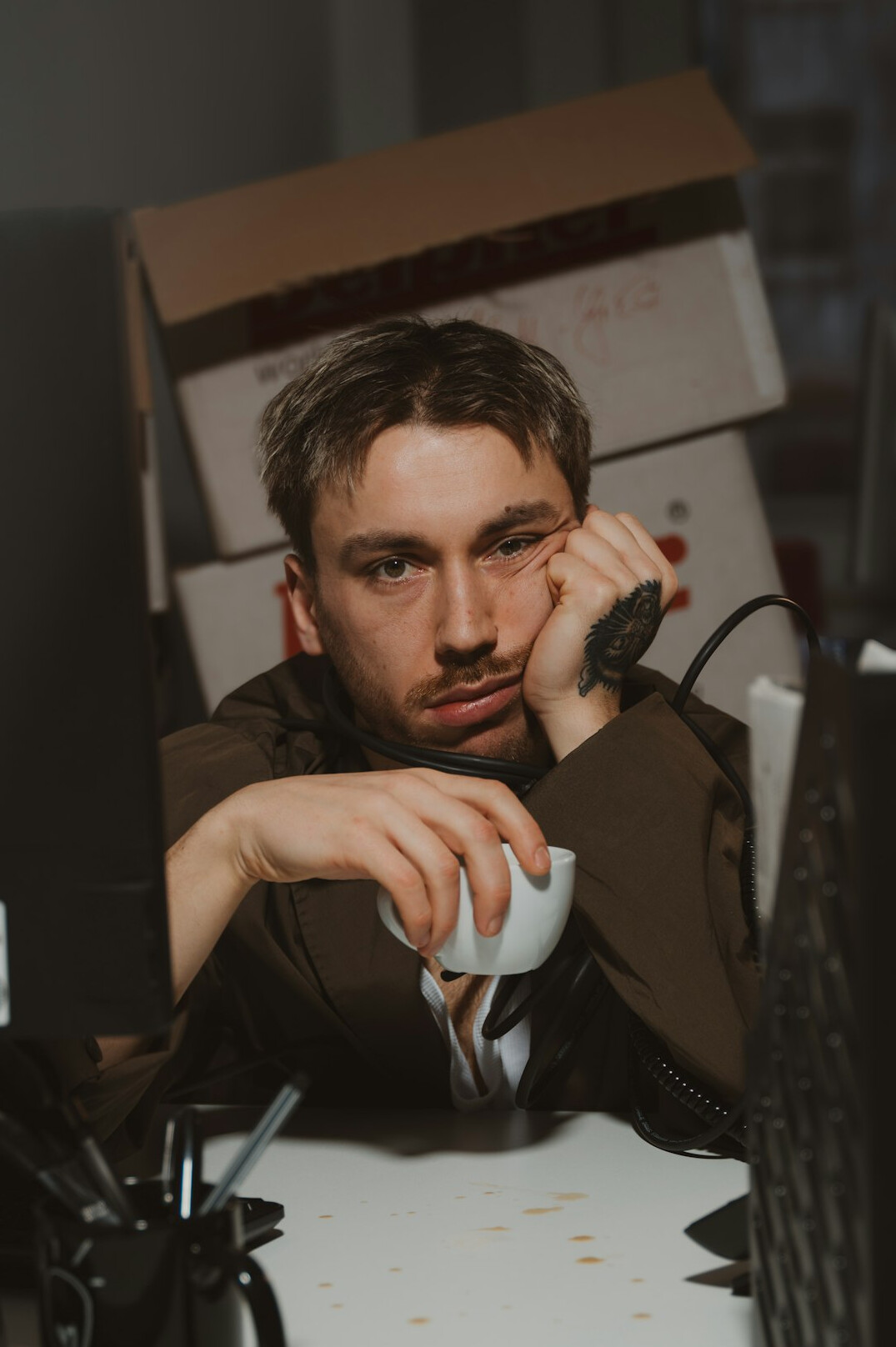 stressed office worker